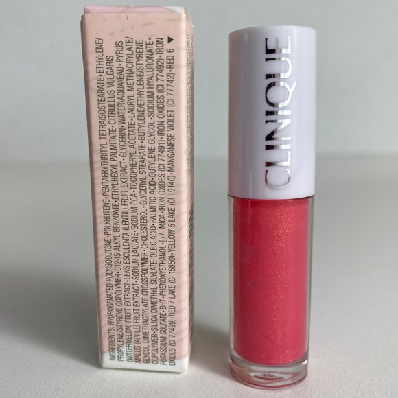 Clinique Pop Splash Lip Gloss + Hydration 12 Rosewater Pop - Picture 3 of 6